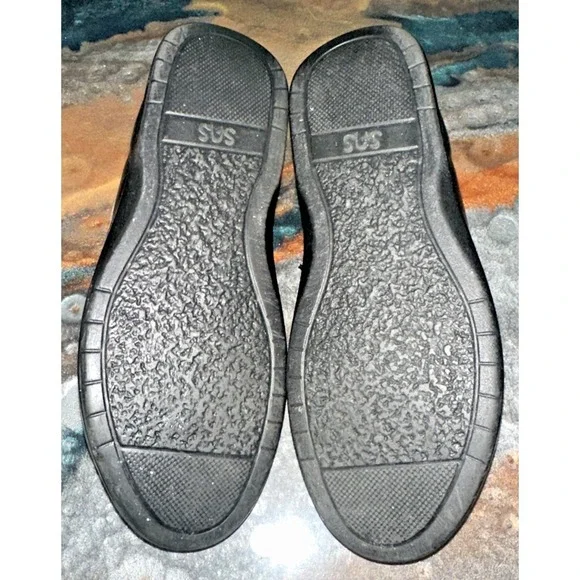 SAS Free Time Black Leather Walking Shoes Women's 8 WW Tri Pad Comfort - Picture 8 of 10